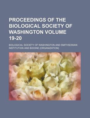 Book cover for Proceedings of the Biological Society of Washington Volume 19-20