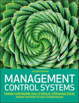 Book cover for Management Control Systems, 2e