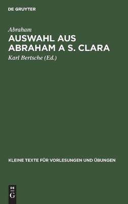 Book cover for Auswahl aus Abraham a S. Clara