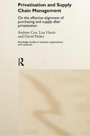 Cover of Privatization and Supply Chain Management