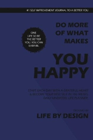 Cover of Do More of What Makes You Happy, Start Each Day With A Grateful Heart, Undated Daily Planner, Blank Write-in (Blue)