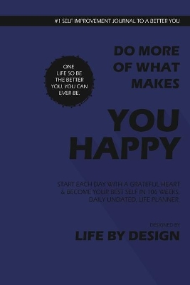 Book cover for Do More of What Makes You Happy, Start Each Day With A Grateful Heart, Undated Daily Planner, Blank Write-in (Blue)