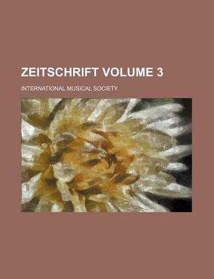 Book cover for Zeitschrift Volume 3