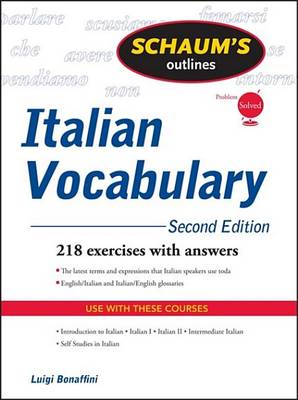 Book cover for Schaum's Outline of Italian Vocabulary, Second Edition