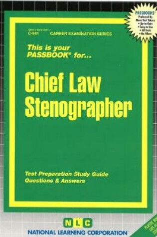 Cover of Chief Law Stenographer