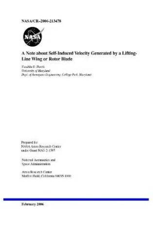 Cover of A Note about Self-Induced Velocity Generated by a Lifting-Line Wing or Rotor Blade