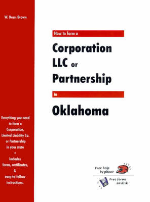 Book cover for How to Form a Corporation LLC or Partnership in Oklahoma