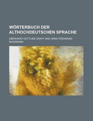 Book cover for Worterbuch Der Althochdeutschen Sprache