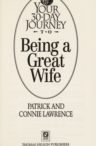 Cover of Your 30-Day Journey to Being a Great Wife