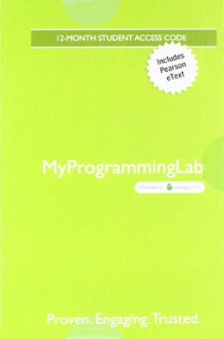 Cover of Mylab Programming with Pearson Etext -- Access Card -- For Starting Out with C++ from Control Structures to Objects