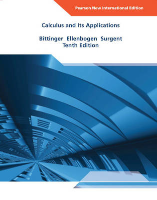 Book cover for Calculus and Its Applications Pearson New International Edition, plus MyMathLab without eText