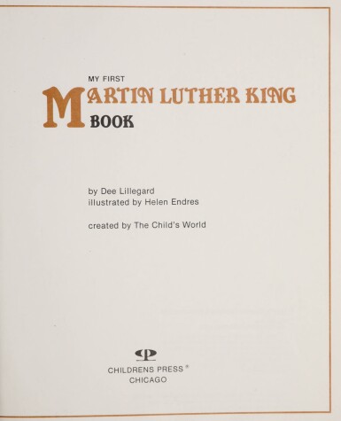 Cover of My First Martin Luther King Book