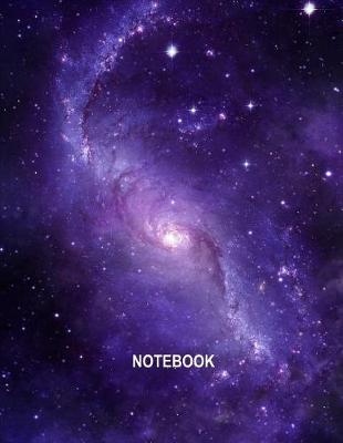 Book cover for Notebook. Galaxy Cover. Composition Notebook. College Ruled. 8.5 x 11. 120 Pages.