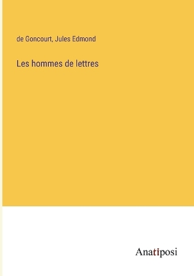 Book cover for Les hommes de lettres