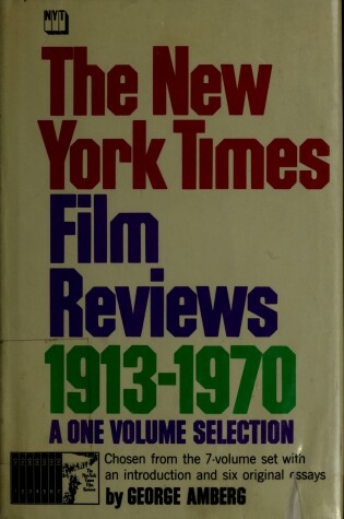 Cover of "New York Times" Film Reviews, 1913-70