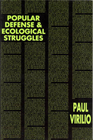 Cover of Popular Defense and Ecological Structures