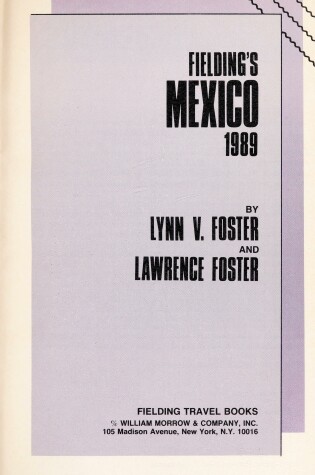 Cover of Fielding's Mexico 1989