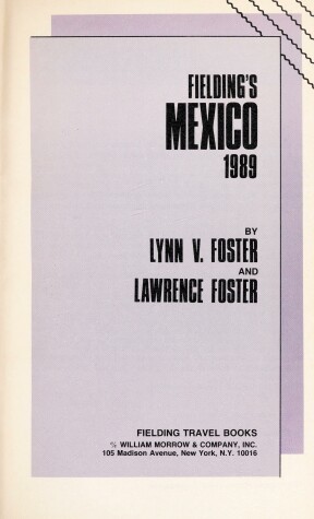 Book cover for Fielding's Mexico 1989