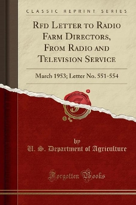 Book cover for RFD Letter to Radio Farm Directors, from Radio and Television Service