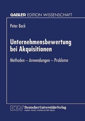 Book cover for Unternehmensbewertung bei Akquisitionen