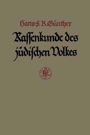 Cover of Rassenkunde des judischen Volkes