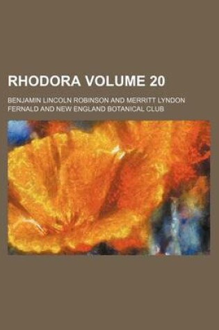 Cover of Rhodora Volume 20