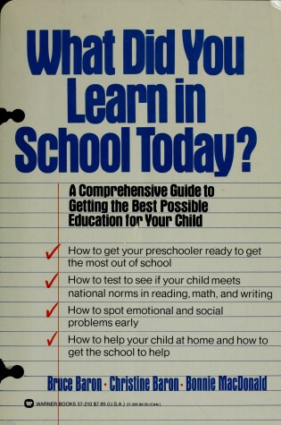 Cover of What Did You Learn in School Today?