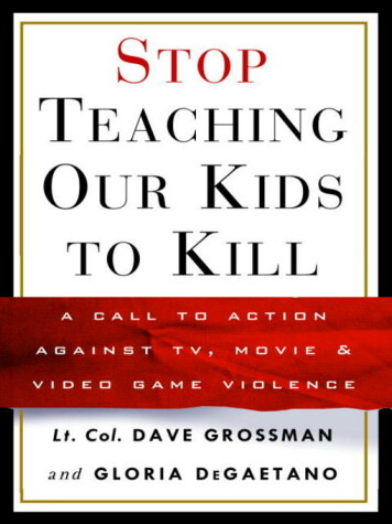 Book cover for Stop Teaching Our Kids to Kill