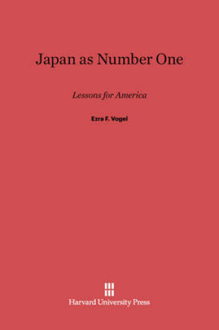 Cover of Japan as Number One