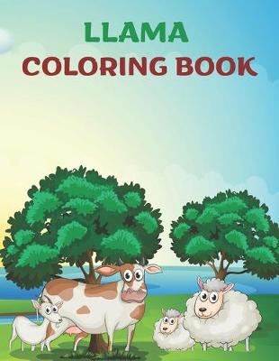 Book cover for Llama Coloring Book