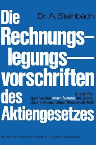 Cover of Die Rechnungslegungsvorschriften Des Aktiengesetzes 1965