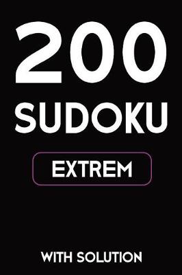 Book cover for 200 Sudoku extrem with solution