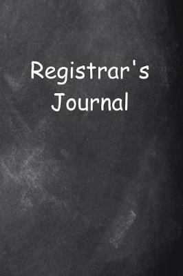 Book cover for Registrar's Journal Chalkboard Design