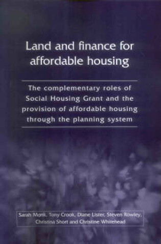 Cover of Land and Finance for Affordable Housing