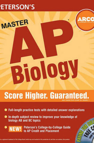 Cover of Peterson's Master the AP Biology Exam