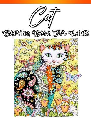 Book cover for Cat Coloring Book for Adults
