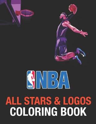 Book cover for NBA All Stars and Logos Coloring Book