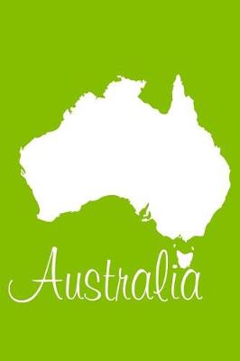 Book cover for Australia - Lime Green Lined Notebook with Margins