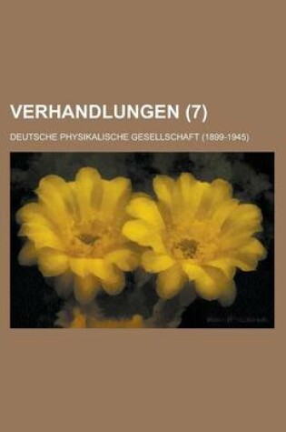 Cover of Verhandlungen (7 )