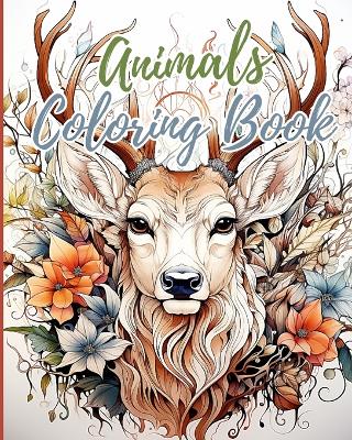 Book cover for Animals Coloring Book For Kids