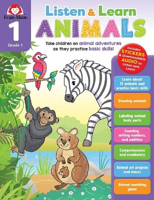 Book cover for Animals, Grade 1 Workbook