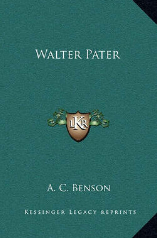 Cover of Walter Pater