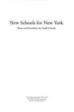 Cover of New Schools for New York