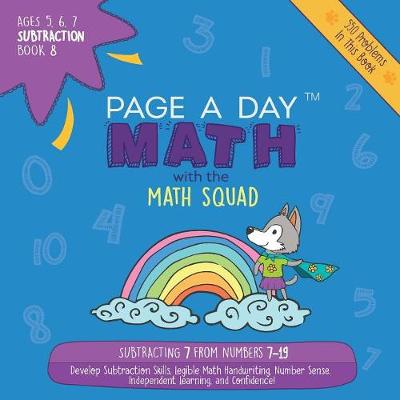 Book cover for Page a Day Math Subtraction Book 8