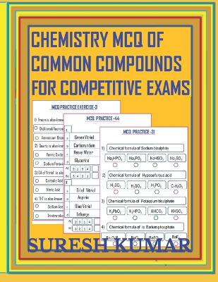 Book cover for Chemistry McQ of Common Compounds for Competitive Exams