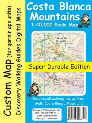 Book cover for Costa Blanca Mountains Tour & Trail Custom Map