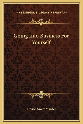 Book cover for Going Into Business For Yourself