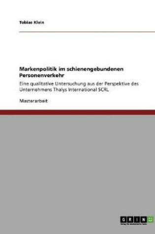 Cover of Markenpolitik im schienengebundenen Personenverkehr