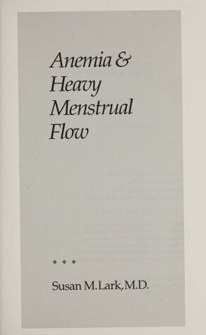 Book cover for Anemia and Heavy Menstrual Flow