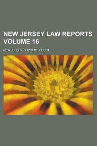 Cover of New Jersey Law Reports Volume 16